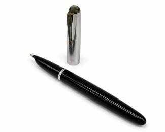 68 VintageParkerBlackBallpointPenChromeCapUSA