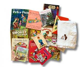 173 VintageChildrensBooksGoldenBooksNurseryLinen