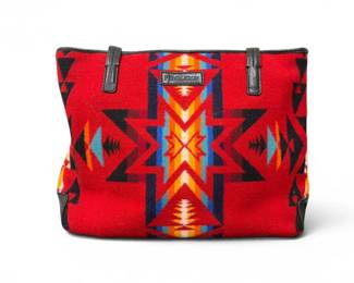 5 PendletonRedWoolToteBagSouthwesternPattern