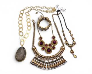 106 MacysStatementNecklaceCollection5FashionJewelryPieces2NWT
