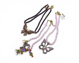 80 3CrystalButterflyNecklaces2HeidiDausEst300Other