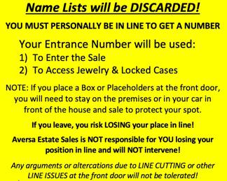entrance numbers