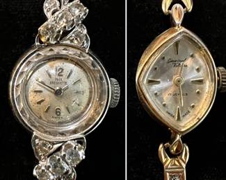 Paul Breguette 14k White Gold Ladies Watch - Working!