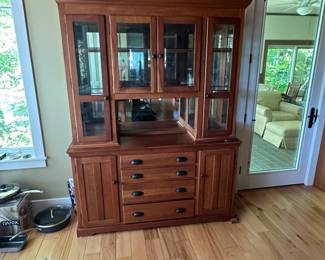 Solid wood hutch