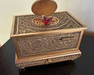 Antique Gold Singing Bird Box by Karl Griesbaum