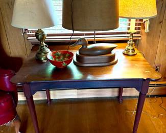 Table and lamps