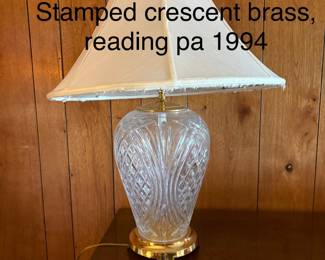 Waterford lamp pair
