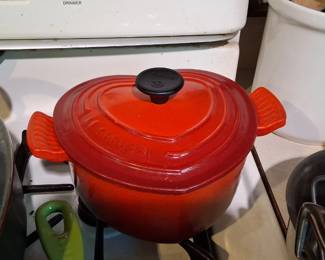Le Creuset heart-shaped casserole pot