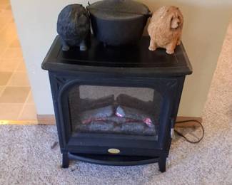 Small electric fireplace heater