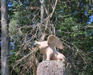 Flying Pig garden statue