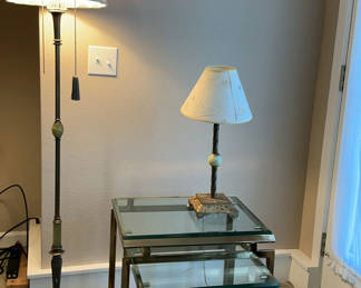 Lot 29: Two Vintage Lamps And Nesting Tables