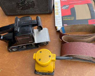 Lot 93: Palm Sander, Belt Sander and Accessories