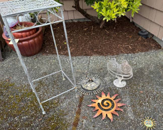 Lot 137: Whimsical Sun & Celestial Garden Decor Lot