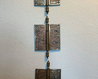 Lot 37: Three Large Metal Vintage Hinges