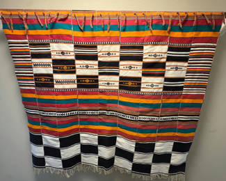 Lot 10: Authentic West African Fulani Wedding Blanket / Cultural Wall Textile