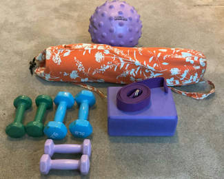 Lot 13: Fitness and Yoga Equipment Set