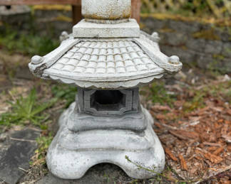 Lot 126: Vintage Concrete Japanese Pagoda Lantern