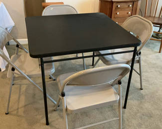 Lot 34: Folding Table And Chairs