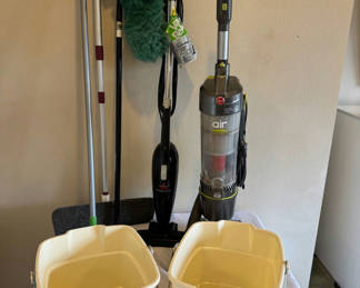Lot 66: Household Cleaning Tools: Vacuums, Mops and Buckets Oh My!