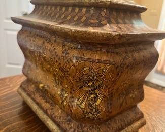Antique Italian Florentine Wood Box