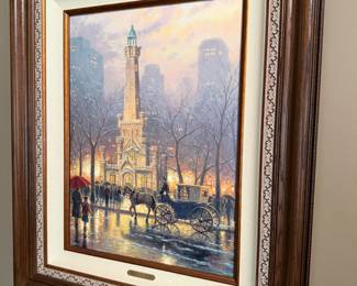 Thomas Kinkade - Chicago, Winter at the Water Tower