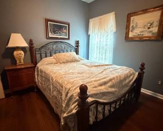 Wood and Iron Queen Sized Bed