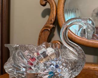 Cyrstal Sawn Serving Bowl