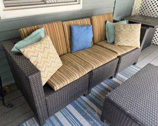 Rattan outdoor couch