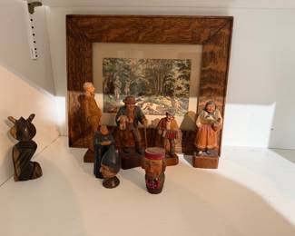Vintage carved figurines