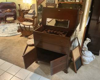 Liquor cabinet opened up