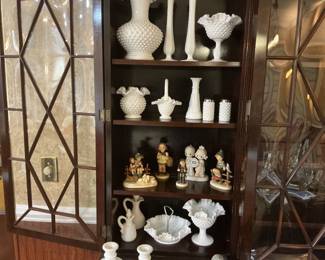 Milk glass and Hummels