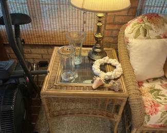 Wicker end table