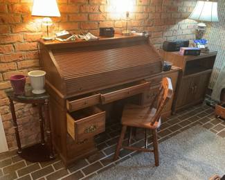 Vintage roll top desk