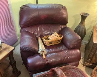 Leather recliner