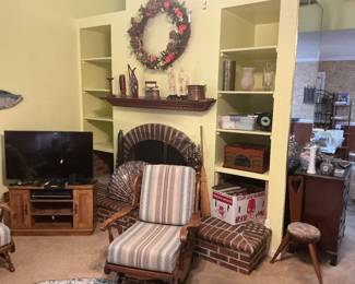 Living room furniture, fire place utensils