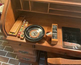Roulette game with chips