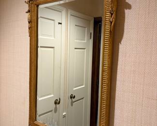 Gold-leaf mirror with beveled edge