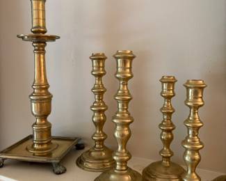 Brass candle holders