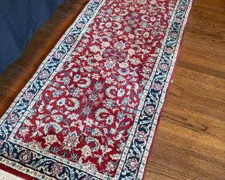 Hand-made hand-tied runner rug