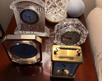 Waterford table clocks