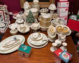 Lenox Christmas China - extensive collection - many with boxes