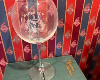 Ryder cup wine glasses - new in box - set of 4