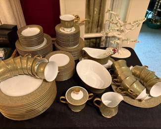 Sango china - full set plus serving pieces