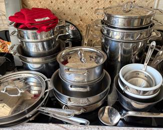 All-Clad pots and pans
