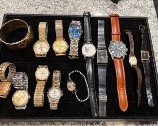 Men’s and women’s Watches Bulova, Gruen, Seiko, Orvis, Pulsar, Timex, and Pedre, Benrus, 