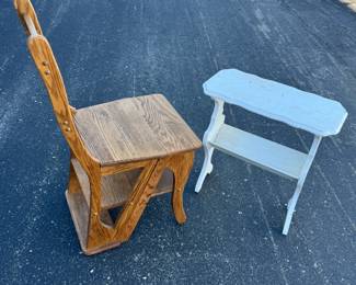 Chair-Step Ladder & Side Table