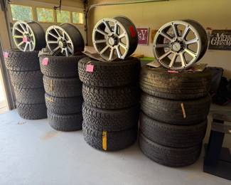 4 sets of tires and set of Rims
