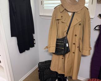 Burberry style mens trench coat