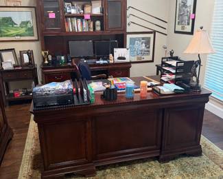 Desk and mathing credenza for your study!