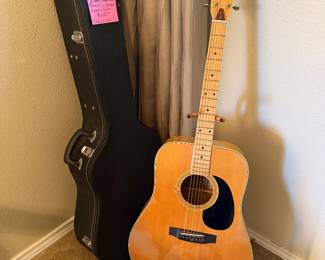 Ubaniz Acoustic Guitar with case and stand